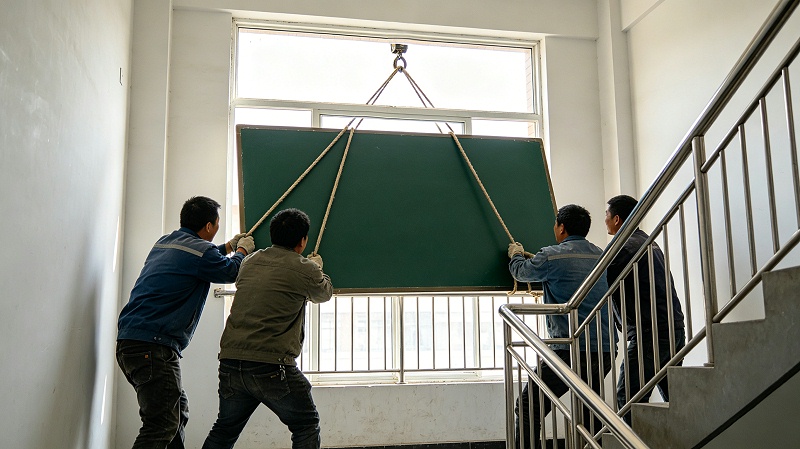 教學樓樓道吊裝黑板場景生成 (2)